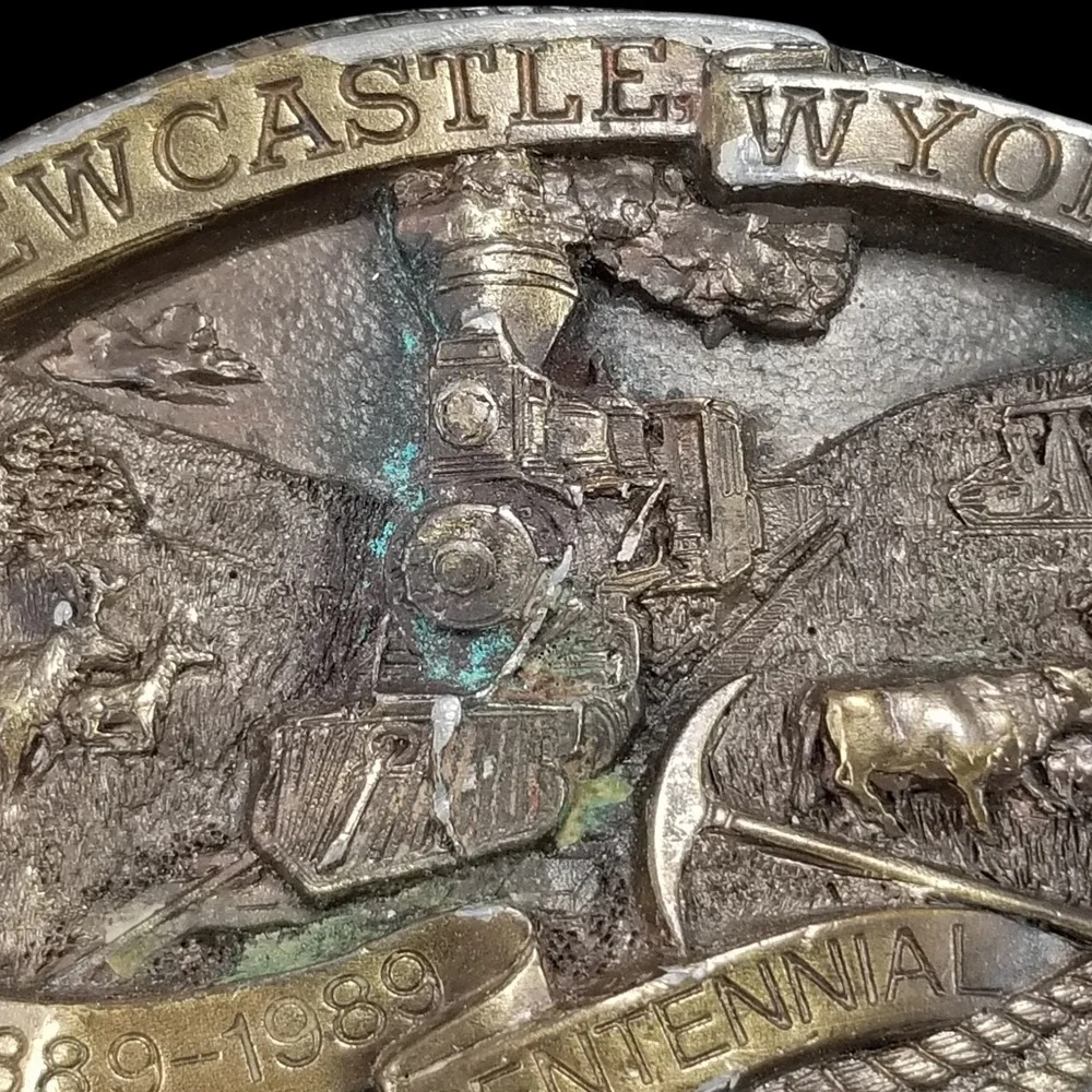 Newcastle Wyoming‎ Centennial Belt Buckle 1889 1989 Limited Edition Dart Inc USA